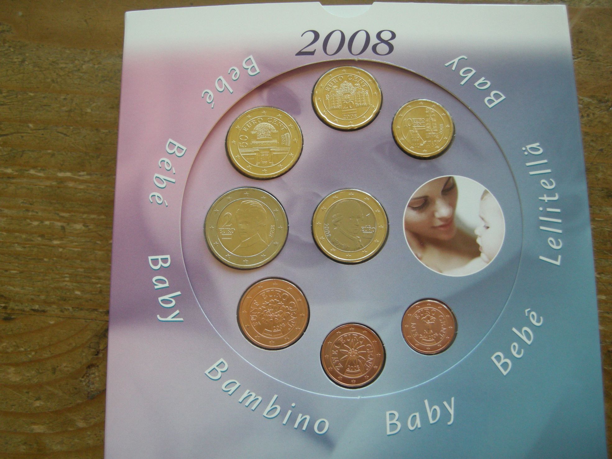 (afbeelding voor) Baby set Oostenrijk 2008 BU uitgave De Ruiter